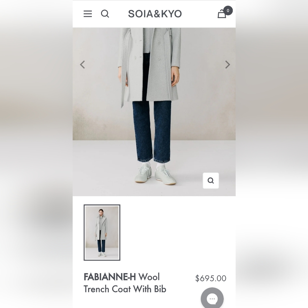 Soia & Kyo Soft Gray Wool Coat - Picture 9 of 9